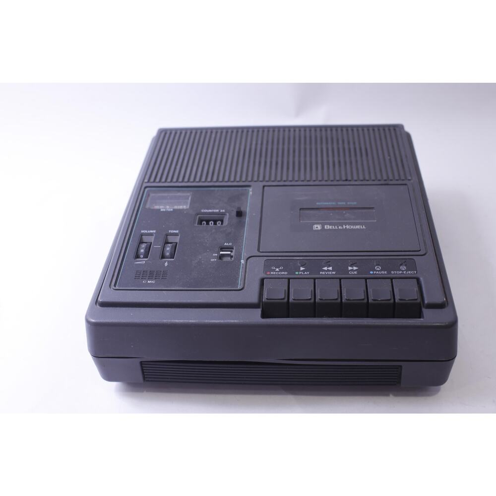 Bell and Howell, Cassette Tape Recorder, Black, Audio Player, Portable, Analog,